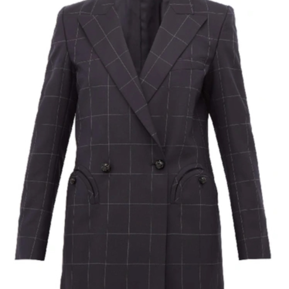 BLAZÉ MILANO Chacco Kid windowpane-checked wool blazer - Size 3